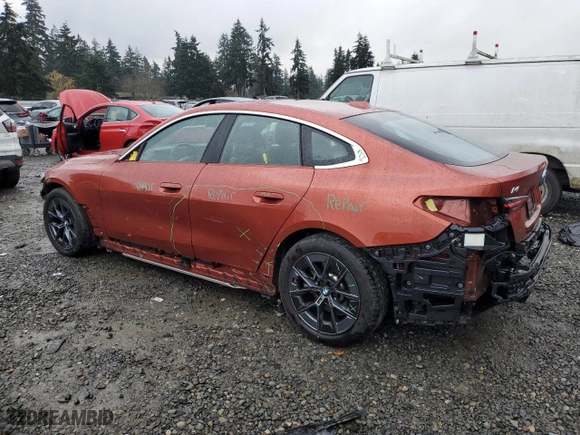 2023 BMW i4 eDrive35 with VIN WBY43AW07PFP86908, listed as a Copart auction lot 79945184 with 6,316 mi miles and Salvage Title. Bid and sale history available at carsss.com. Image 2.