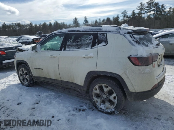 2020 Jeep Compass Limited z VIN 3C4NJCCB8LT108486, wystawiony jako Copart lot #44575565 z przebiegiem Nie podano mil oraz Szkoda całkowita • Salvage title. Historia ofert i sprzedaży dostępna na DreamBid. Obrazek 2.