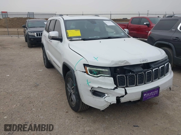 2017 Jeep Grand Cherokee Limited with VIN 1C4RJEBG7HC696166, listed as a IAAI auction lot 41712752 with 88,162 mi miles. Bid and sale history available at carsss.com. Image 1.