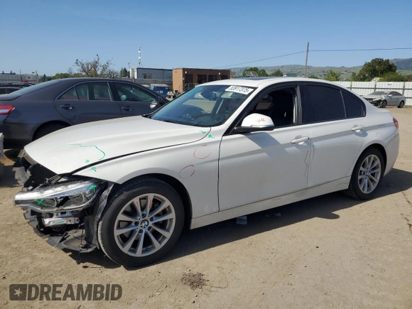 2018 BMW 3 Series 320i with VIN WBA8A9C5XJAH13799, listed as a Copart auction lot 53917375 with 104,635 mi miles and Salvage Title. Bid and sale history available at carsss.com. Image 1.