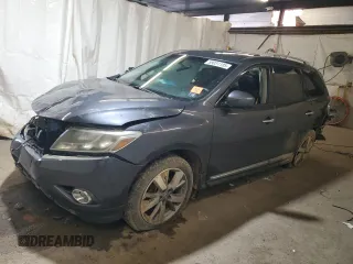 2014 Nissan Pathfinder S with VIN 5N1AR2MM8EC716889, listed as a Copart auction lot 59031105 with Not provided miles and Salvage title. Bid and sale history available at DreamBid. Image 1.
