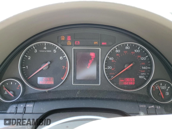 2003 Audi A4 1.8T with VIN WAULC68E93A316080, listed as a Copart auction lot 65381054 with 102,383 mi miles and Salvage Title. Bid and sale history available at carsss.com. Image 9.