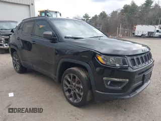 2021 Jeep Compass 80th Anniversary with VIN 3C4NJDEB1MT583160, listed as a IAAI auction lot 41855685 with 94,936 mi miles and . Bid and sale history available at DreamBid. Image 1.