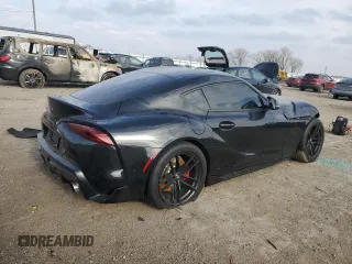 2021 Toyota GR Supra 3.0 with VIN WZ1DB0C03MW036728, listed as a Copart auction lot 85883404 with 95,426 mi miles and Salvage Title. Bid and sale history available at carsss.com. Image 3.