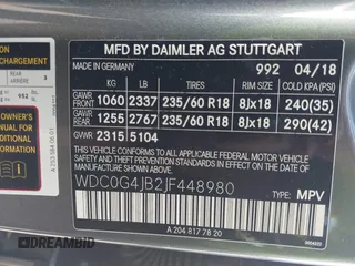 2018 Mercedes-Benz GLC 300 z VIN WDC0G4JB2JF448980, wystawiony jako IAAI lot #42337686 z przebiegiem 85 734 mil mil oraz . Historia ofert i sprzedaży dostępna na DreamBid. Obrazek 9.