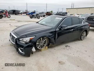 2023 Infiniti Q50 Luxe with VIN JN1EV7BP5PM511106, listed as a Copart auction lot 51761665 with Not Provided miles and Salvage Title. Bid and sale history available at DreamBid. Image 1.