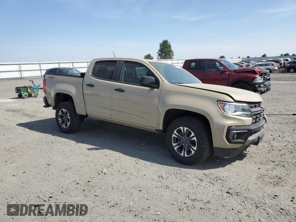 2022 Chevrolet Colorado 4WD Z71 with VIN 1GCGTDENXN1333289, listed as a Copart auction lot 59549725 with 19,583 mi miles and Salvage title. Bid and sale history available at DreamBid. Image 4.