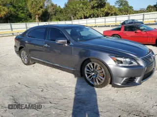 2014 Lexus LS 460 L with VIN JTHGL5EF6E5053407, listed as a Copart auction lot 86122884 with 105,023 mi miles and Salvage title. Bid and sale history available at DreamBid. Image 4.