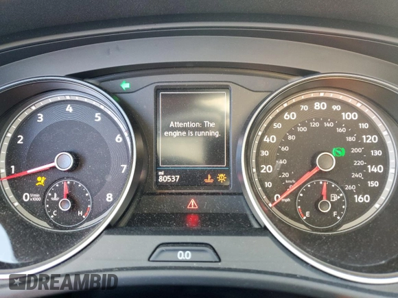 2020 Volkswagen Atlas SE with VIN 1V2DP2CA7LC501210, listed as a Copart auction lot 86992324 with 80,537 mi miles and Salvage title. Bid and sale history available at DreamBid. Image 9.