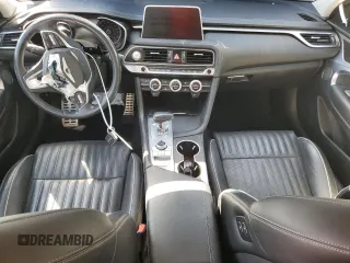 2019 Genesis G70 3.3T Advanced with VIN KMTG54LE7KU015008, listed as a Copart auction lot 76293874 with 0 mi miles and Salvage Title. Bid and sale history available at carsss.com. Image 8.