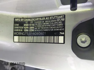 2000 Mercedes-Benz S 320/430/500 z VIN WDBNG75J5YA060601, wystawiony jako IAAI lot #42455346 z przebiegiem Nie podano mil oraz . Historia ofert i sprzedaży dostępna na DreamBid. Obrazek 9.