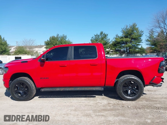 2021 Ram 1500 Big Horn with VIN 1C6SRFFT3MN677725, listed as a IAAI auction lot 41989636 with 37,784 mi miles and . Bid and sale history available at DreamBid. Image 12.