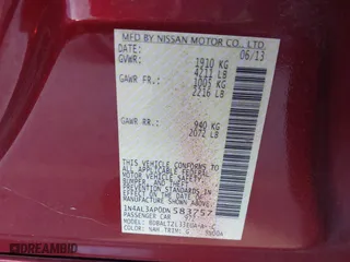 2013 Nissan Altima 2.5 SV with VIN 1N4AL3AP0DN583757, listed as a IAAI auction lot 41863040 with 112,801 mi miles. Bid and sale history available at carsss.com. Image 9.
