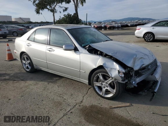 2001 Lexus IS 300/350 with VIN JTHBD182X10021835, listed as a Copart auction lot 47110685 with 236,013 mi miles and Salvage Title. Bid and sale history available at DreamBid. Image 4.