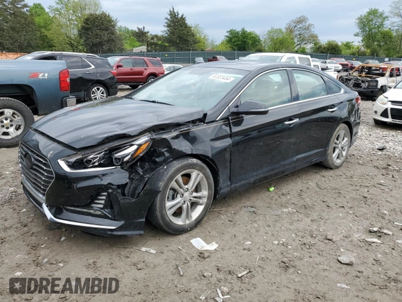 2018 Hyundai Sonata SEL with VIN 5NPE34AF5JH676066, listed as a Copart auction lot 52323454 with 77,222 mi miles and Salvage Title. Bid and sale history available at DreamBid. Image 1.