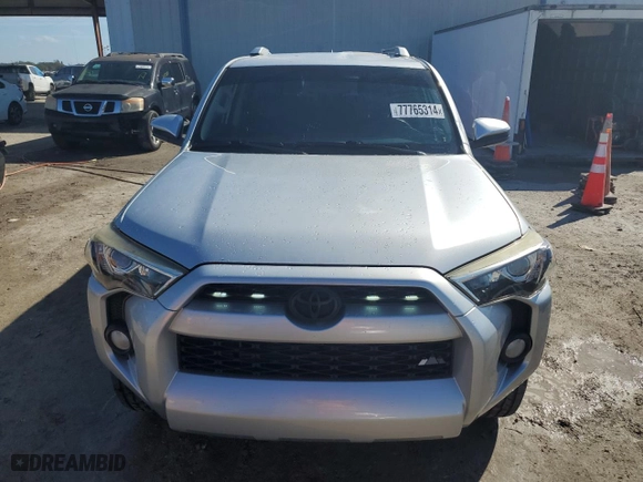 2017 Toyota 4Runner SR5 with VIN JTEZU5JR3H5164522, listed as a Copart auction lot 77765314 with 122,264 mi miles and Non Repairable. Bid and sale history available at carsss.com. Image 5.