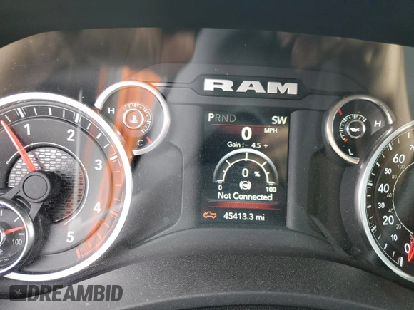 2024 Ram 2500 Tradesman with VIN 3C6UR5CL5RG306122, listed as a Copart auction lot 43151175 with 45,413 mi miles and Salvage Title. Bid and sale history available at carsss.com. Image 9.