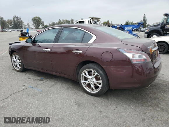 2014 Nissan Maxima SV with VIN 1N4AA5AP1EC499168, listed as a Copart auction lot 54109905 with 110,216 mi miles and Salvage title. Bid and sale history available at DreamBid. Image 2.