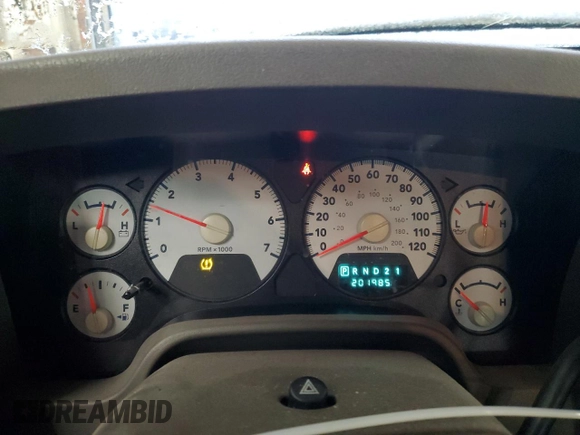 2008 Dodge 1500 ST with VIN 1D7HU18208J192745, listed as a Copart auction lot 45795295 with 201,985 mi miles and Salvage Title. Bid and sale history available at DreamBid. Image 9.