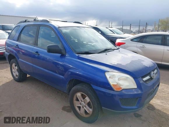 2009 Kia Sportage LX with VIN KNDJF723X97613377, listed as a IAAI auction lot 41454472 with 167,790 mi miles. Bid and sale history available at carsss.com. Image 1.