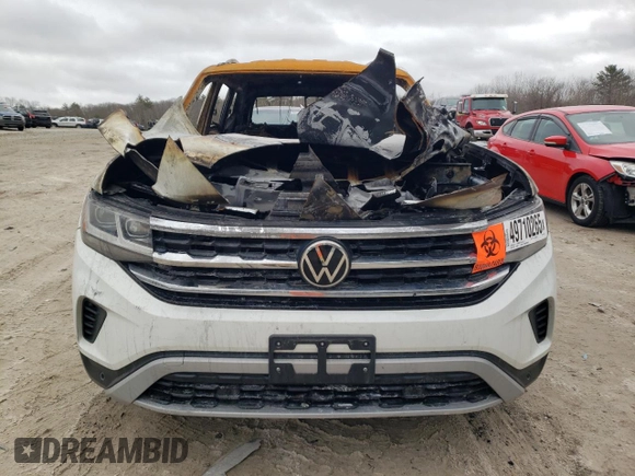 2021 Volkswagen Atlas 3.6L V6 SE w/Technology with VIN 1V2HR2CA3MC567072, listed as a Copart auction lot 53112685 with 0 mi miles and Non Repairable. Bid and sale history available at carsss.com. Image 5.