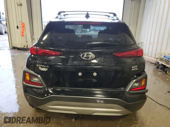2021 Hyundai Kona Night Edition with VIN KM8K6CA57MU710395, listed as a Copart auction lot 87667725 with 77,647 mi miles and Non Repairable. Bid and sale history available at DreamBid. Image 6.