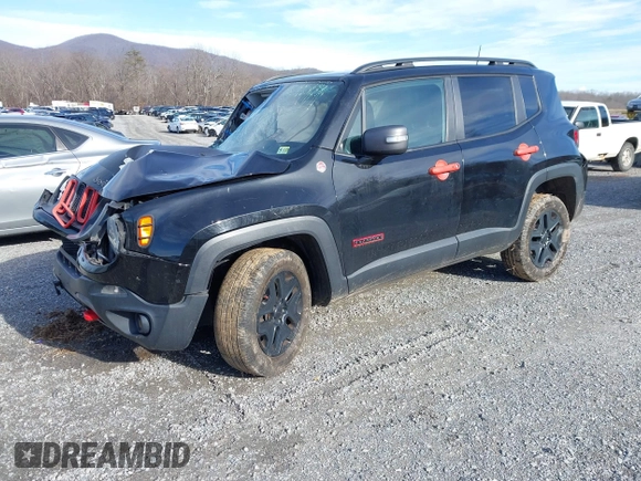 2018 Jeep Renegade Trailhawk with VIN ZACCJBCB3JPG81009, listed as a IAAI auction lot 41537095 with 91,506 mi miles. Bid and sale history available at carsss.com. Image 18.