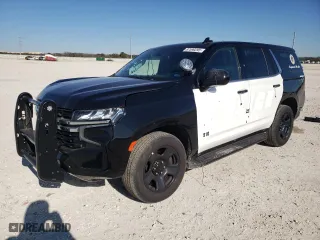 2021 Chevrolet Tahoe Commercial with VIN 1GNSCLED5MR465217, listed as a Copart auction lot 87590295 with 51,800 mi miles and Salvage Title. Bid and sale history available at carsss.com. Image 1.