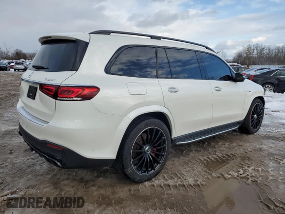 2022 Mercedes-Benz GLS 63 AMG with VIN 4JGFF8KEXNA815612, listed as a Copart auction lot 41579105 with 45,603 mi miles and Salvage Title. Bid and sale history available at DreamBid. Image 3.