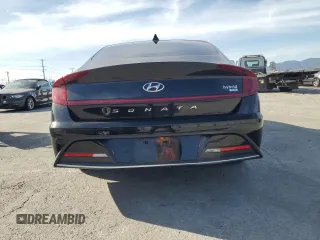 2020 Hyundai Sonata Hybrid Blue with VIN KMHL24JJ0LA014027, listed as a Copart auction lot 49980905 with 116,897 mi miles and Clean Title. Bid and sale history available at carsss.com. Image 6.