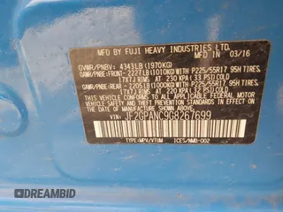 2016 Subaru Crosstrek Limited z VIN JF2GPANC9G8267699, wystawiony jako IAAI lot #42124845 z przebiegiem 116 067 mil mil oraz . Historia ofert i sprzedaży dostępna na DreamBid. Obrazek 9.
