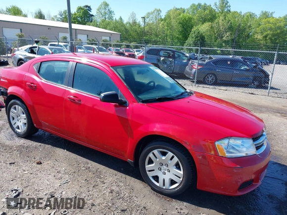 2014 Dodge Avenger SE with VIN 1C3CDZAB4EN224831, listed as a IAAI auction lot 42129024 with 79,134 mi miles and . Bid and sale history available at DreamBid. Image 1.