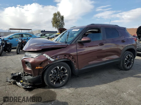 2022 Chevrolet TrailBlazer LT with VIN KL79MPS28NB026406, listed as a Copart auction lot 42193195 with Not Provided miles and Salvage Title. Bid and sale history available at carsss.com. Image 1.