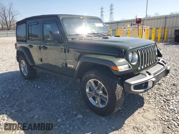 2022 Jeep Wrangler Unlimited Sahara with VIN 1C4HJXEN2NW151228, listed as a Copart auction lot 48484905 with 43,351 mi miles and Clean Title. Bid and sale history available at DreamBid. Image 4.