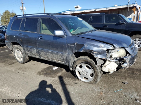 2006 Toyota Highlander w/3rd Row with VIN JTEEP21A660154155, listed as a Copart auction lot 47137515 with 156,205 mi miles and Salvage Title. Bid and sale history available at carsss.com. Image 4.