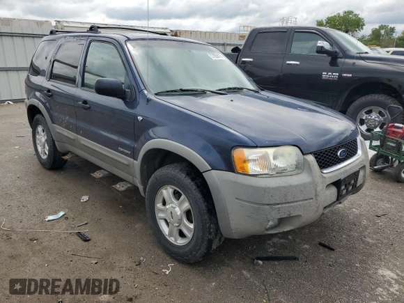 2002 Ford Escape XLT Choice with VIN 1FMYU04192KD87001, listed as a Copart auction lot 57860475 with 195,323 mi miles and Salvage title. Bid and sale history available at DreamBid. Image 4.