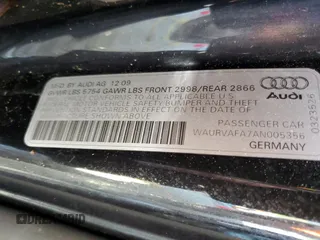 2010 Audi A8 z VIN WAURVAFA7AN005356, wystawiony jako Copart lot #57491155 z przebiegiem Nie podano mil oraz Tytuł czysty. Historia ofert i sprzedaży dostępna na DreamBid. Obrazek 12.