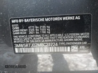 2021 BMW 3 Series 330i xDrive with VIN 3MW5R7J02M8C21224, listed as a IAAI auction lot 41387217 with 22,540 mi miles. Bid and sale history available at carsss.com. Image 9.