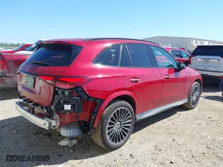 2024 Mercedes-Benz GLC with VIN W1NKM4GB6RF178509, listed as a IAAI auction lot 41678891 with 5,712 mi miles. Bid and sale history available at carsss.com. Image 4.