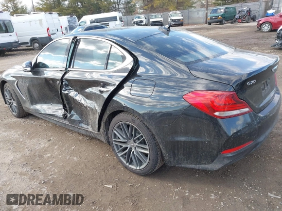 2019 Genesis G70 Advanced z VIN KMTG44LA4KU018125, wystawiony jako IAAI lot #41431676 z przebiegiem 67 502 mil mil oraz . Historia ofert i sprzedaży dostępna na DreamBid. Obrazek 3.
