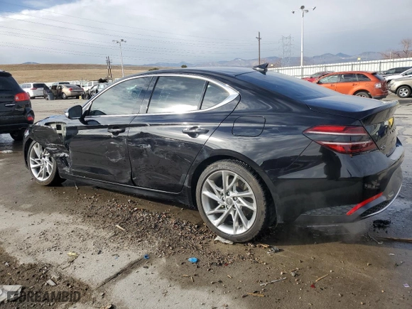 2022 Genesis G70 2.0T with VIN KMTG34TA3NU098458, listed as a Copart auction lot 87091144 with 19,802 mi miles and Salvage Title. Bid and sale history available at carsss.com. Image 2.