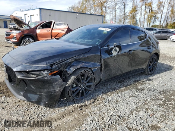 2022 Mazda Mazda3 Hatchback Premium with VIN JM1BPBMLXN1518512, listed as a Copart auction lot 75472414 with 42,914 mi miles and Salvage Title. Bid and sale history available at carsss.com. Image 1.