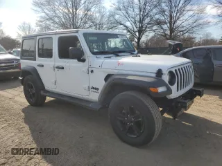2022 Jeep Wrangler Unlimited Sport with VIN 1C4HJXDN3NW242297, listed as a Copart auction lot 47388715 with 17,098 mi miles and Salvage title. Bid and sale history available at DreamBid. Image 4.