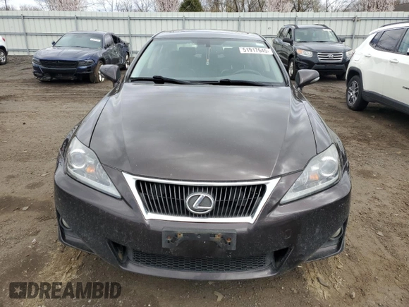 2012 Lexus IS 250 with VIN JTHCF5C21C5054645, listed as a Copart auction lot 51917645 with 286,075 mi miles and Salvage Title. Bid and sale history available at DreamBid. Image 5.