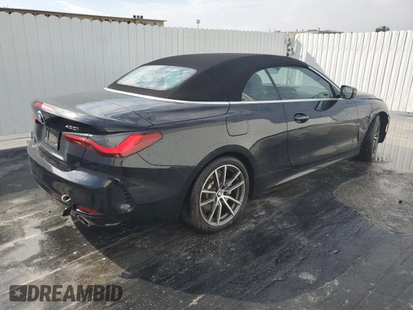 2024 BMW 4 Series 430i with VIN WBA23AT05RCR37355, listed as a Copart auction lot 89371545 with 19,996 mi miles and Salvage title. Bid and sale history available at DreamBid. Image 3.