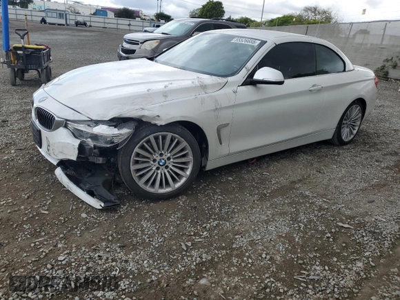 2014 BMW 4 Series 435i z VIN WBA3T3C52EP737743, wystawiony jako Copart lot #55526655 z przebiegiem 75 583 mil mil oraz Szkoda całkowita • Salvage title. Historia ofert i sprzedaży dostępna na DreamBid. Obrazek 1.
