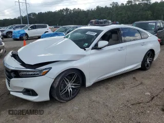 2021 Honda Accord Touring z VIN 1HGCV2F92MA020221, wystawiony jako Copart lot #54594945 z przebiegiem 76 057 mil mil oraz Szkoda całkowita • Salvage title. Historia ofert i sprzedaży dostępna na DreamBid. Obrazek 1.