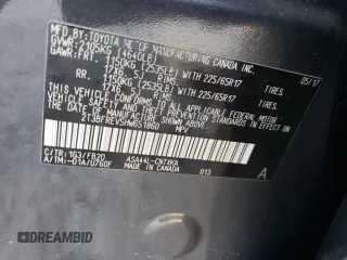 2017 Toyota RAV4 LE with VIN 2T3BFREV5HW651860, listed as a Copart auction lot 60442235 with 70,038 mi miles and Salvage title. Bid and sale history available at DreamBid. Image 13.