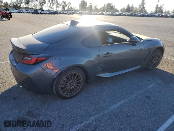 2023 Toyota GR86 with VIN JF1ZNBC10P8754073, listed as a Copart auction lot 89213785 with 35,597 mi miles and Salvage Title. Bid and sale history available at carsss.com. Image 3.