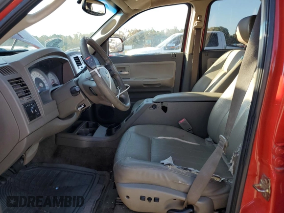 2005 Dodge Dakota Laramie with VIN 1D7HW58N65S263982, listed as a Copart auction lot 77470884 with 164,809 mi miles and Clean Title. Bid and sale history available at DreamBid. Image 7.